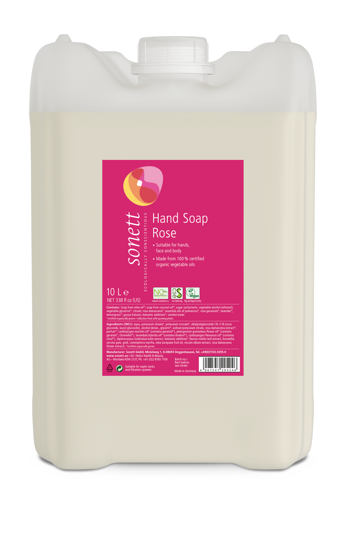 Soap, liquid, wild rose, 10l