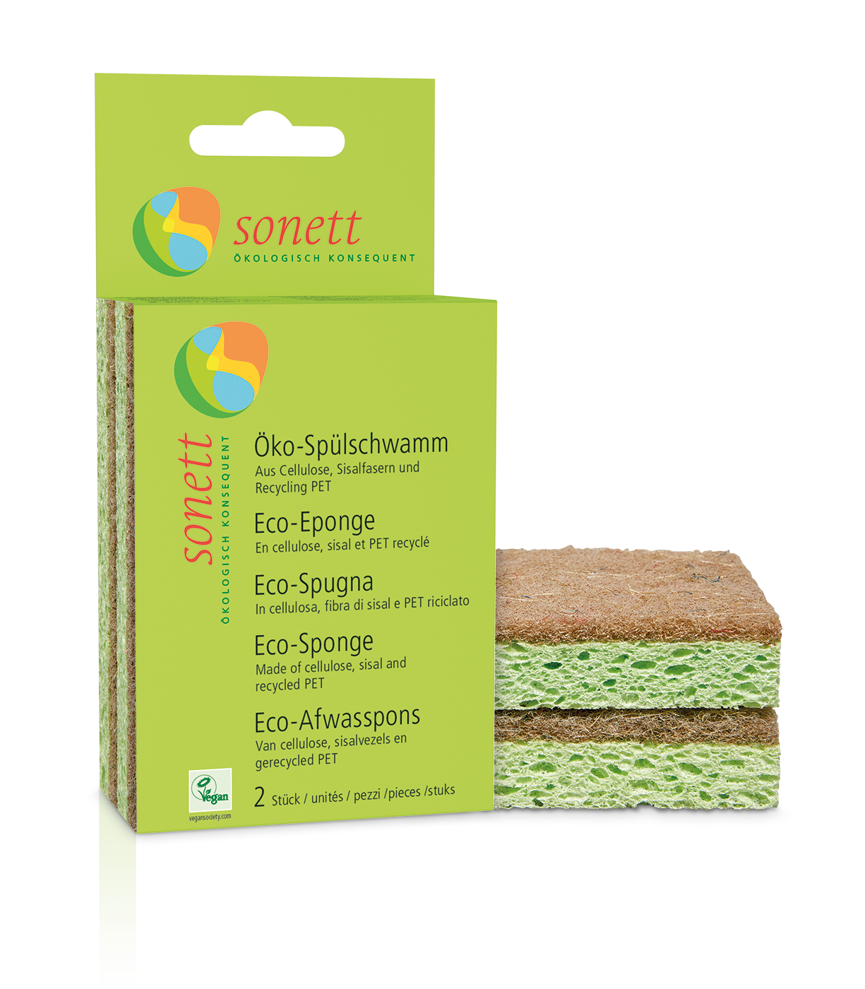 Sponge for washing dishes, 2 pcs
