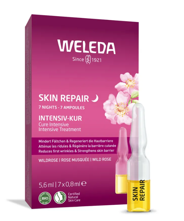 Face oil in ampoules, wild rose, 7x0.8ml