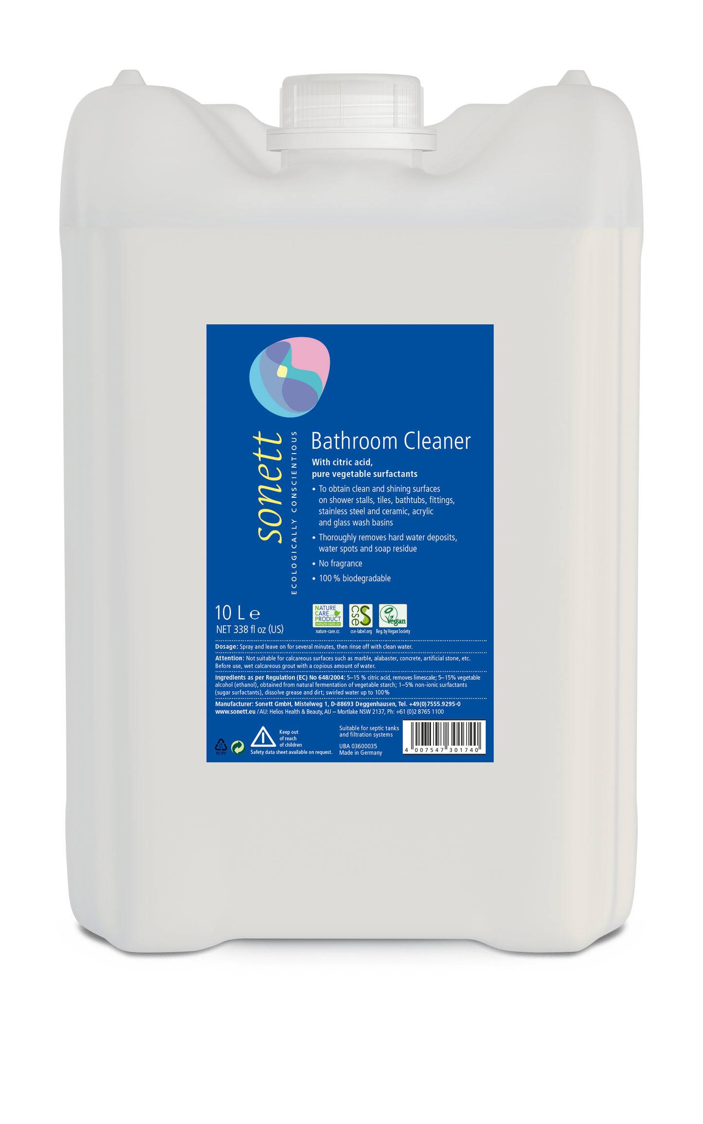 Surface cleaner with citric acid, 10l