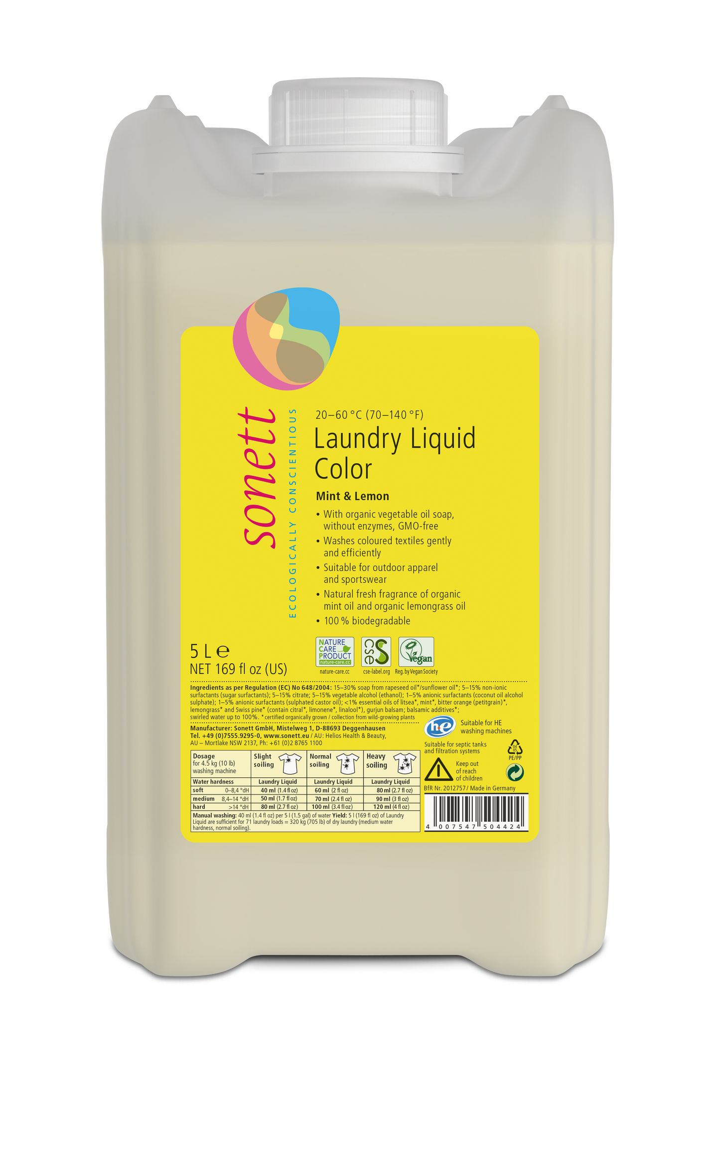 Laundry detergent, liquid, for colored laundry, 5l