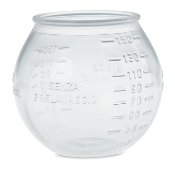 Measuring cup for liquid laundry detergents