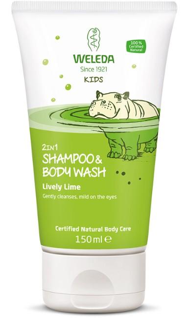 Shower gel and shampoo for children. Fresh lime, 150ml