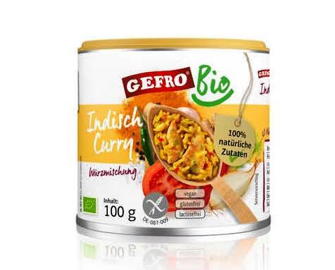 BIO Condiment, Indian curry, gluten-free, 100g
