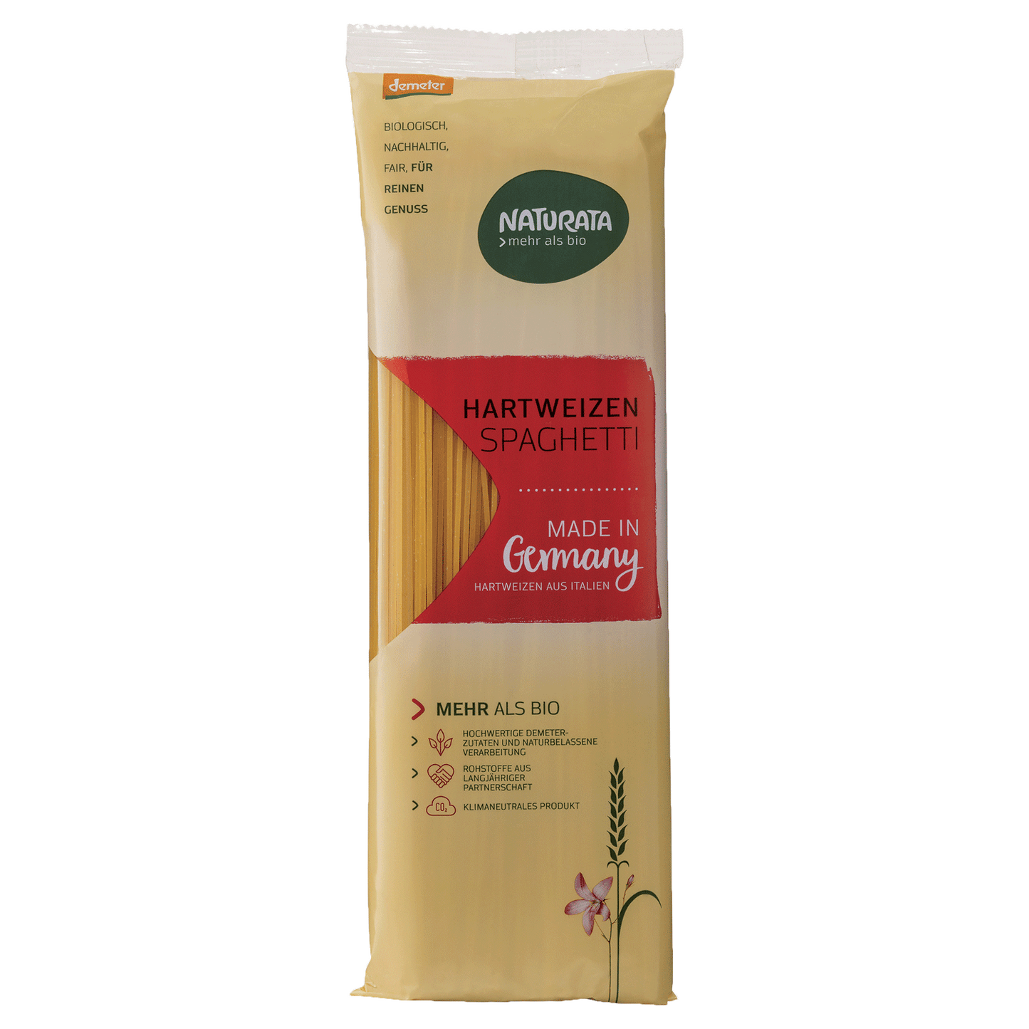 BIO Pasta, durum wheat, spaghetti, 500g