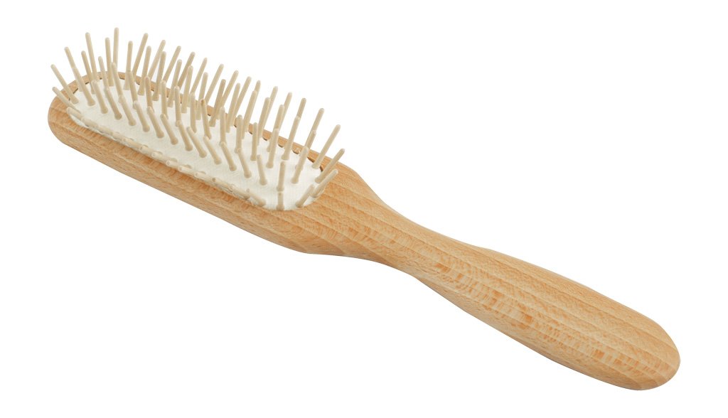 Hairbrush, long, beech, 22cm