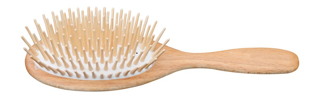 Hairbrush, long bristles, beech, 23cm