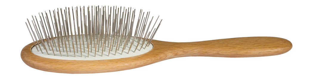 Hairbrush, metal bristles, beech, 23cm