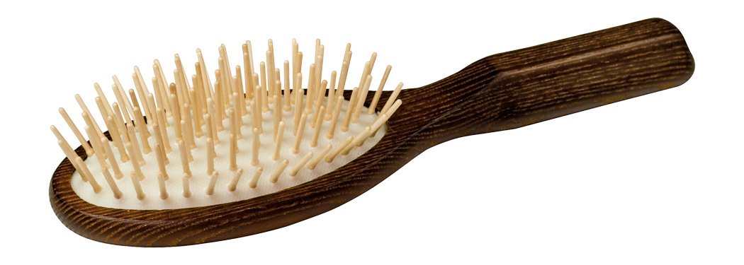 Hair brush, oval, thermal wood, 21.5 cm
